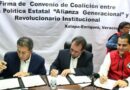 Alianza Generacional suscribe convenio de coalición con el CDE del PRI para enfrentar al partido oficialista