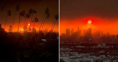 California en llamas. El letal fuego forestal incontrolable; se tiñe de rojo el cielo de Los Angeles