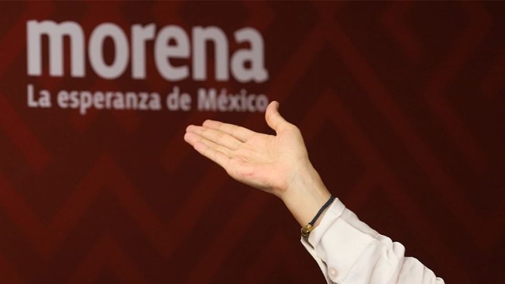 Mexicanos contra el narcoestado exigen al INE cancelar el registro de Morena por financiamiento irregular