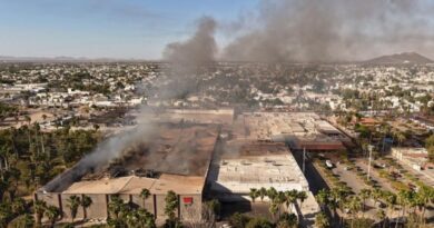 Voraz incendio en la Plaza Fiesta Las Palmas en Los Mochis con saldo de 5 muertos y más de 30 heridos