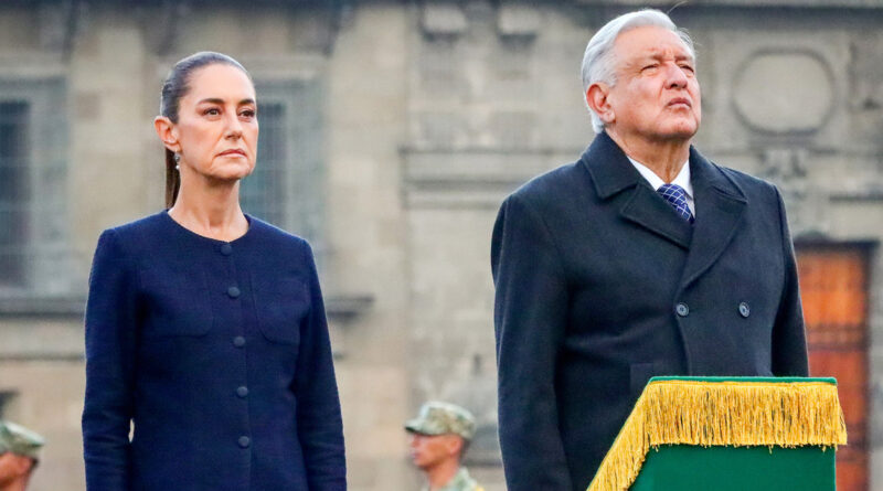 Presidenta rinde pleitesía a su mentor: alaba a AMLO por su apoyo ante polarización con EU   