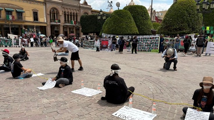 Marcha protesta de colectivos en 5 municipios de Guanajuato para exigir justicia por los desaparecidos