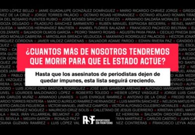 RSF y más de 40 medios exigen a Sheinbaum frenar los asesinatos de periodistas