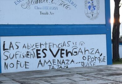 Escuela de Teocelo aparece vandalizada y con amenaza; docentes suspenden clases y evacúan a alumnos