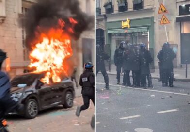 Protestas en París escalan con choques y disturbios; activistas y policías se enfrentan