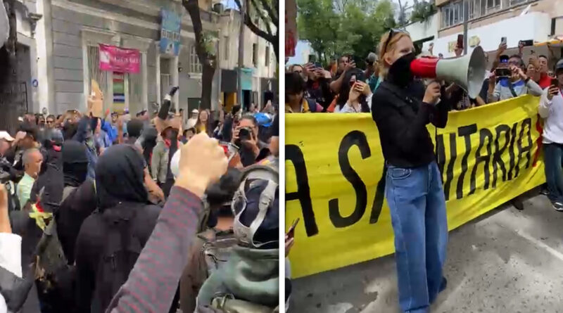 Detonan explosivo y aparece grupo de choque en marcha por agua limpia en Jalisco